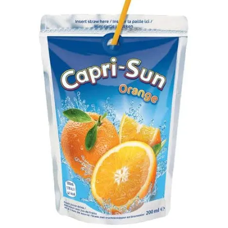 CAPRI-SONNE FRUIT DRINK ORANGE PACK 200 ML
